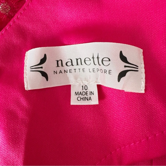 Nanette Lenore Poetic Love Floral Appliqué Illusion Dress | 10 NWT - Picture 9 of 11